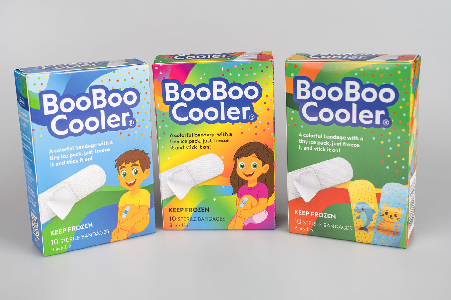 BooBoo Cooler® | A Little Bandage That Cools | Three Pack Variety