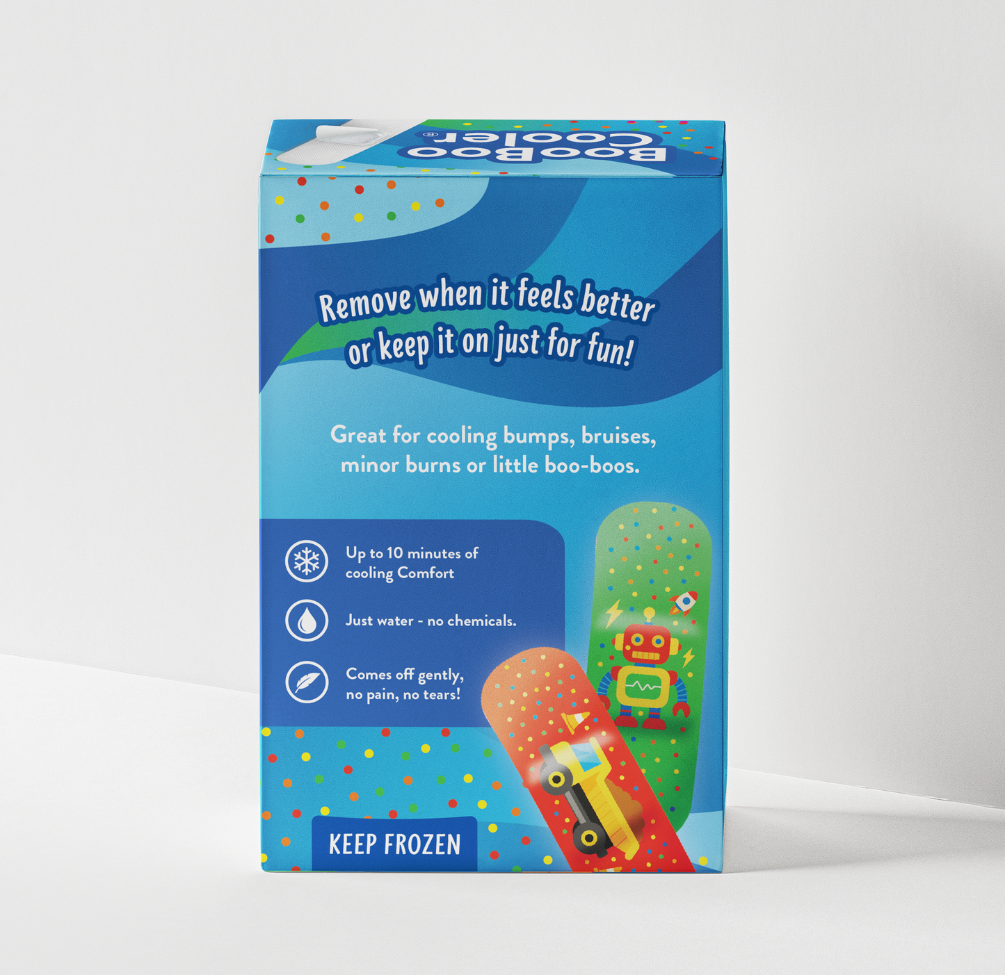 Back of the Action Chill BooBoo Cooler box showing product information