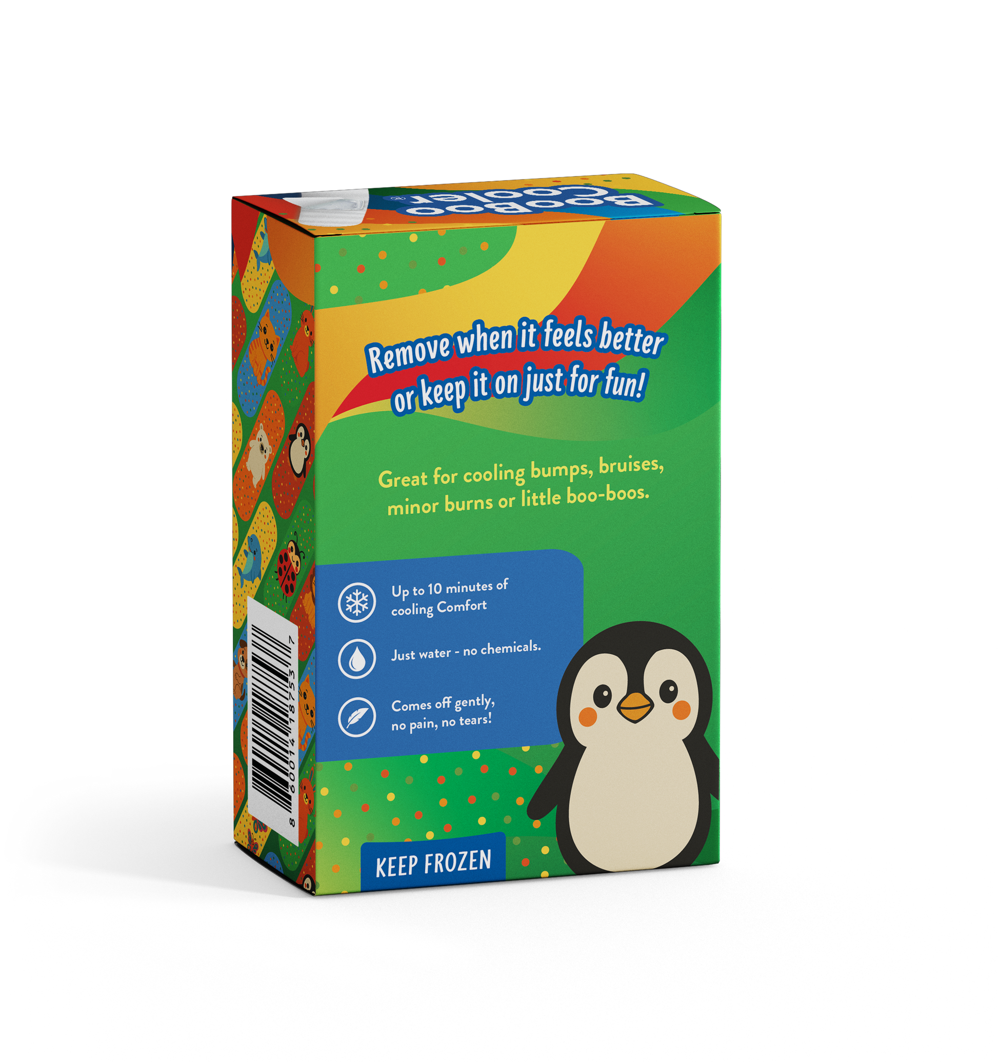 Back of the Animal Pack BooBoo Cooler box with usage and storage details