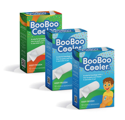 Two BooBoo Cooler Action Chill boxes and one Animal Pack box