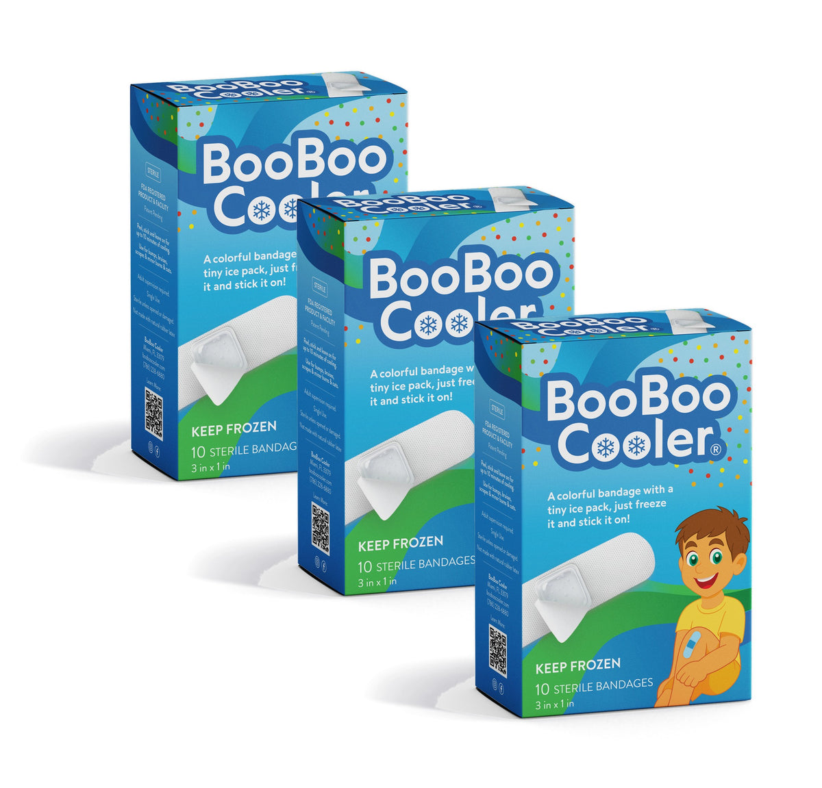 Three BooBoo Cooler Action Chill boxes